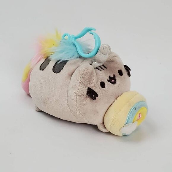 GUND Pusheenicorn Backpack Clip Donut Plush Cat Unicorn 5 Inch - Picture 1 of 6